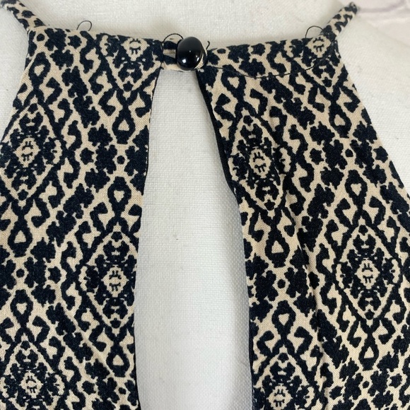 Maurice’s Boho Cream & Black Mini Dress Geometric Medium Aztec Print Summer - Picture 7 of 9